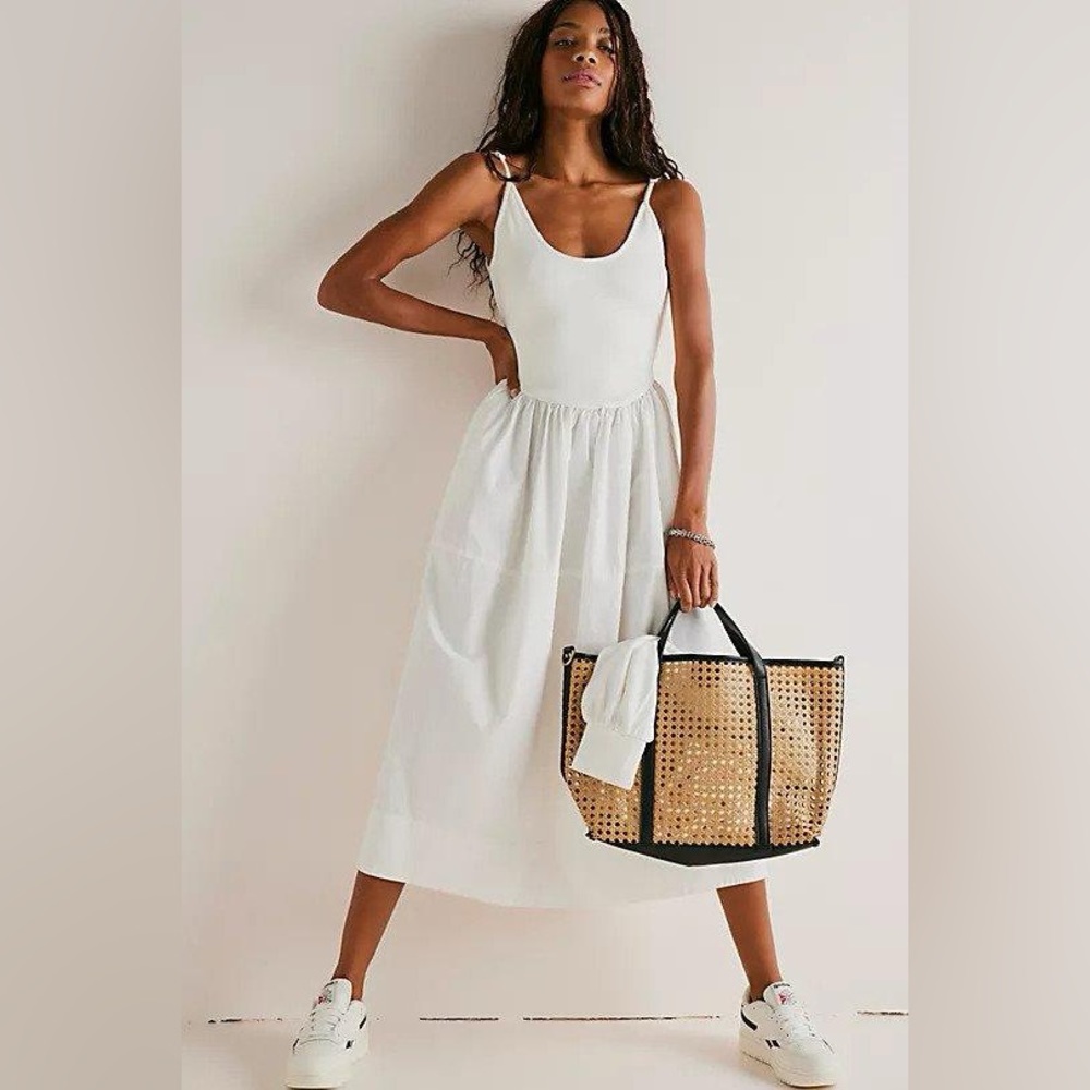 Free People Dylan Midi Dress Ivory Medium NWOT